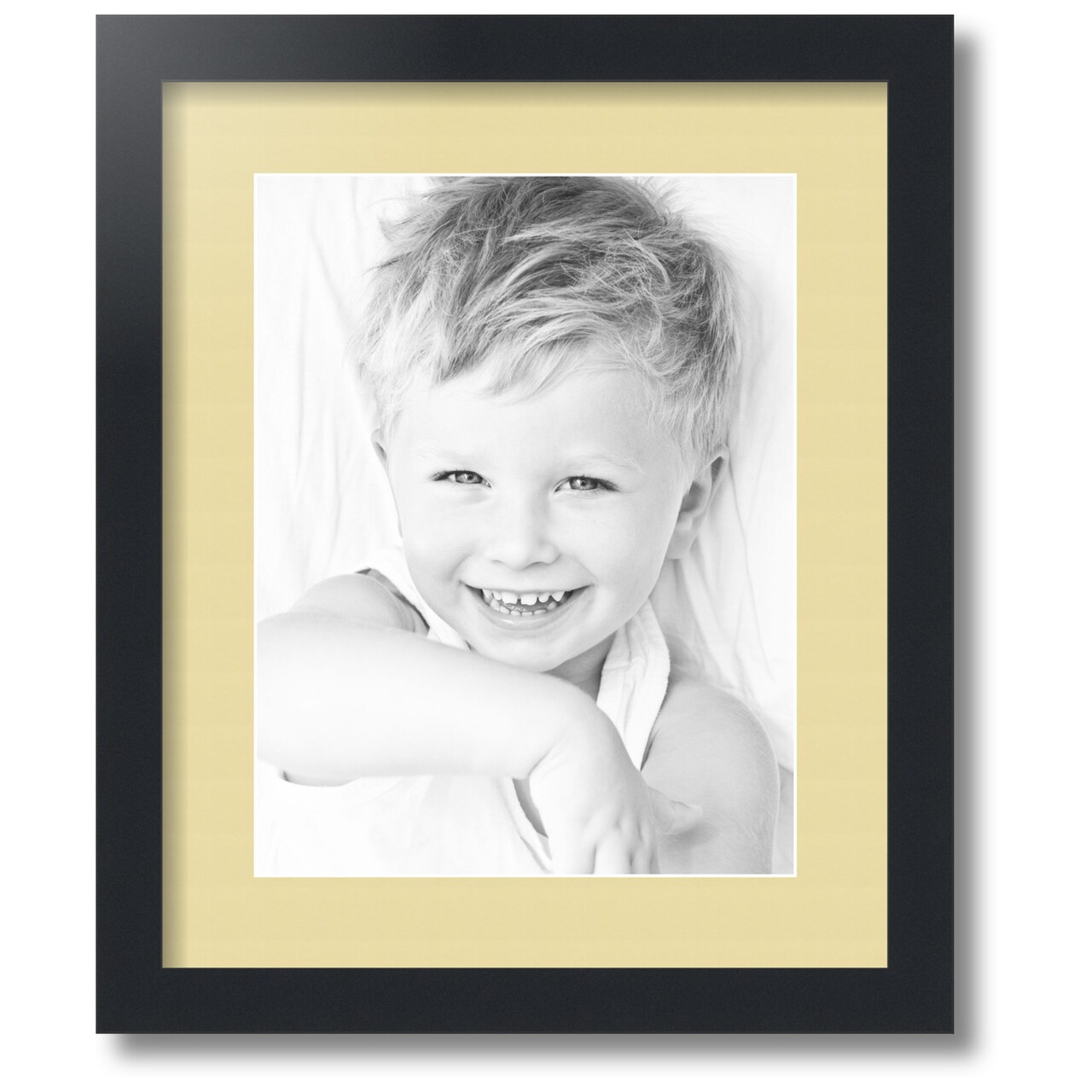 ArtToFrames Collage Photo Picture Frame with 1 - 10x13 inch Openings, Framed in Black with Over 62 Mat Color Options and Regular Glass (CSM-3926-641)